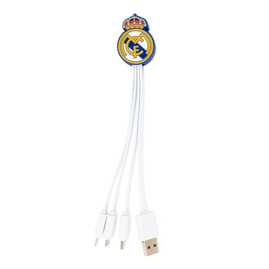 Multicable 3 En 1 Escudo Blanco Real Madrid