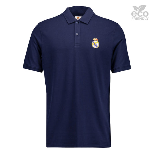 Polo Azul Hombre ECO Essentials Real Madrid Escudo Color