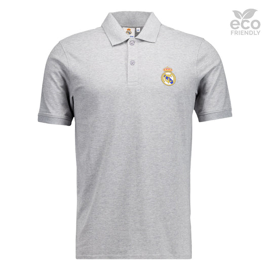 Polo Gris Hombre ECO Essentials Real Madrid Escudo Color