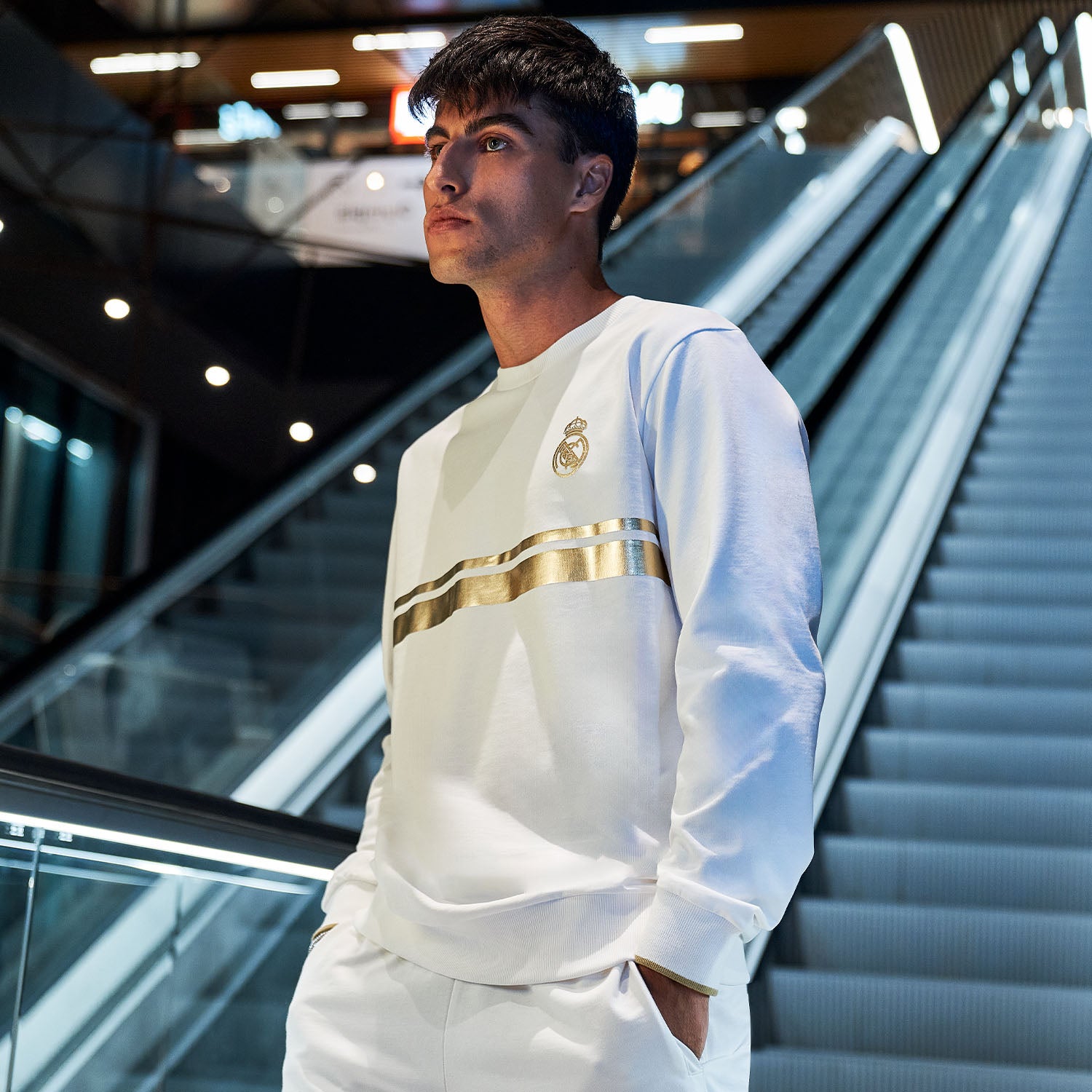 Sudadera Hombre White & Gold
