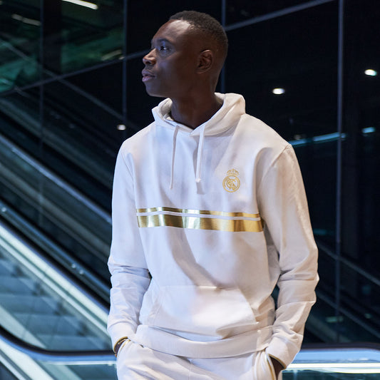 Sudadera con Capucha Hombre White & Gold