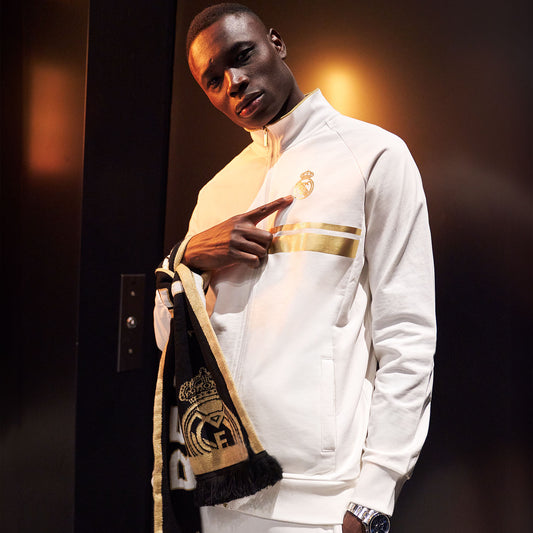 Sudadera Cremallera Hombre White & Gold