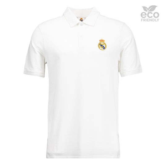 Polo Blanco Hombre ECO Essentials Real Madrid Escudo Color