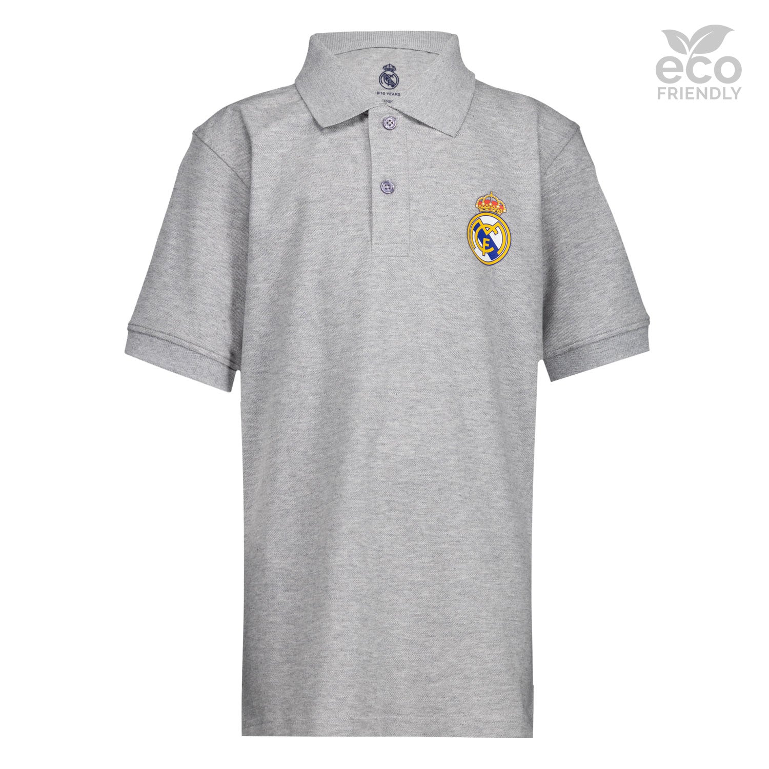 Polo Niños ECO Essentials Real Madrid Escudo Color Gris