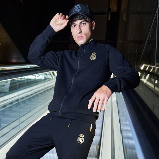 Sudadera Cremallera Hombre Black & Gold