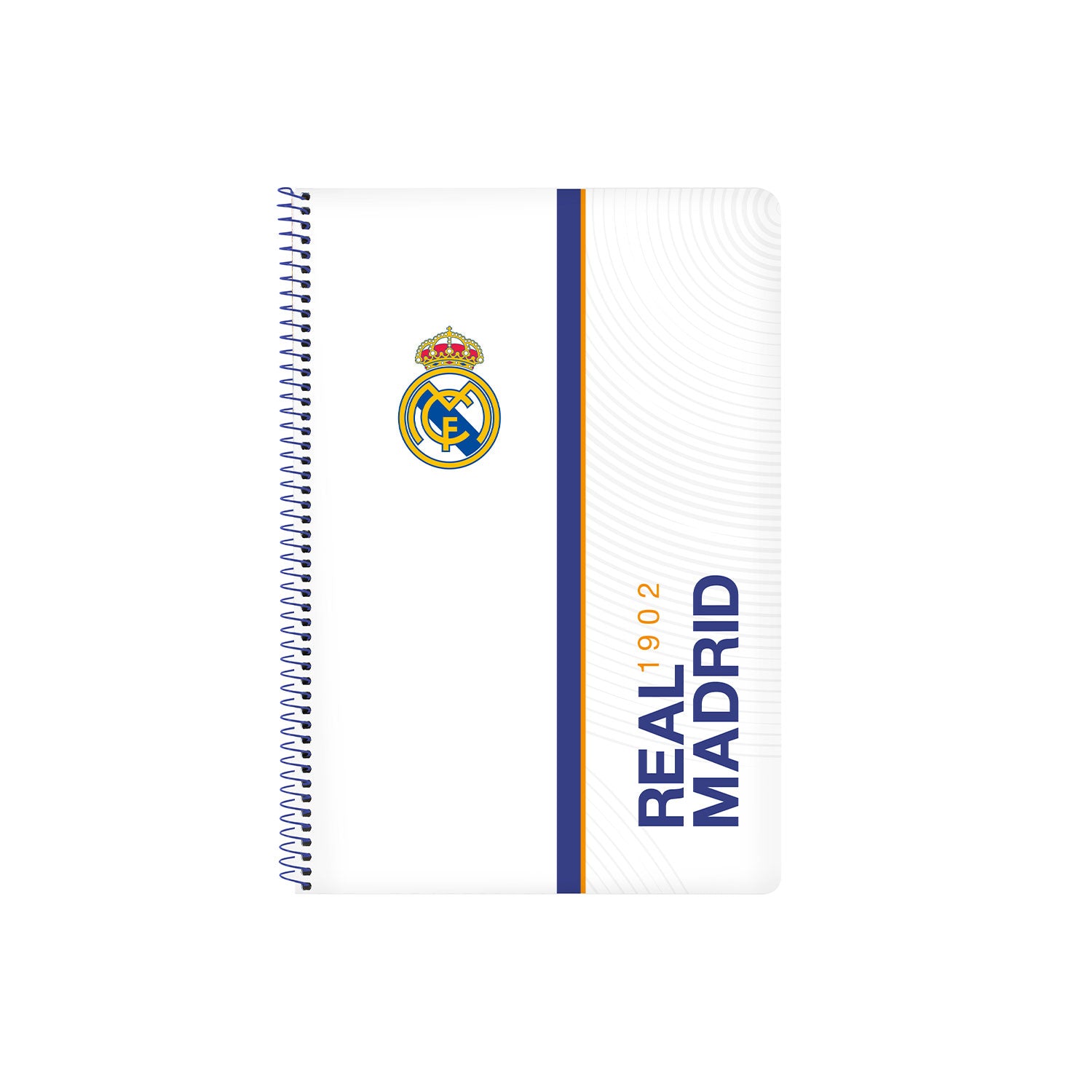 Cuaderno Folio Blanco/Naranja Real Madrid