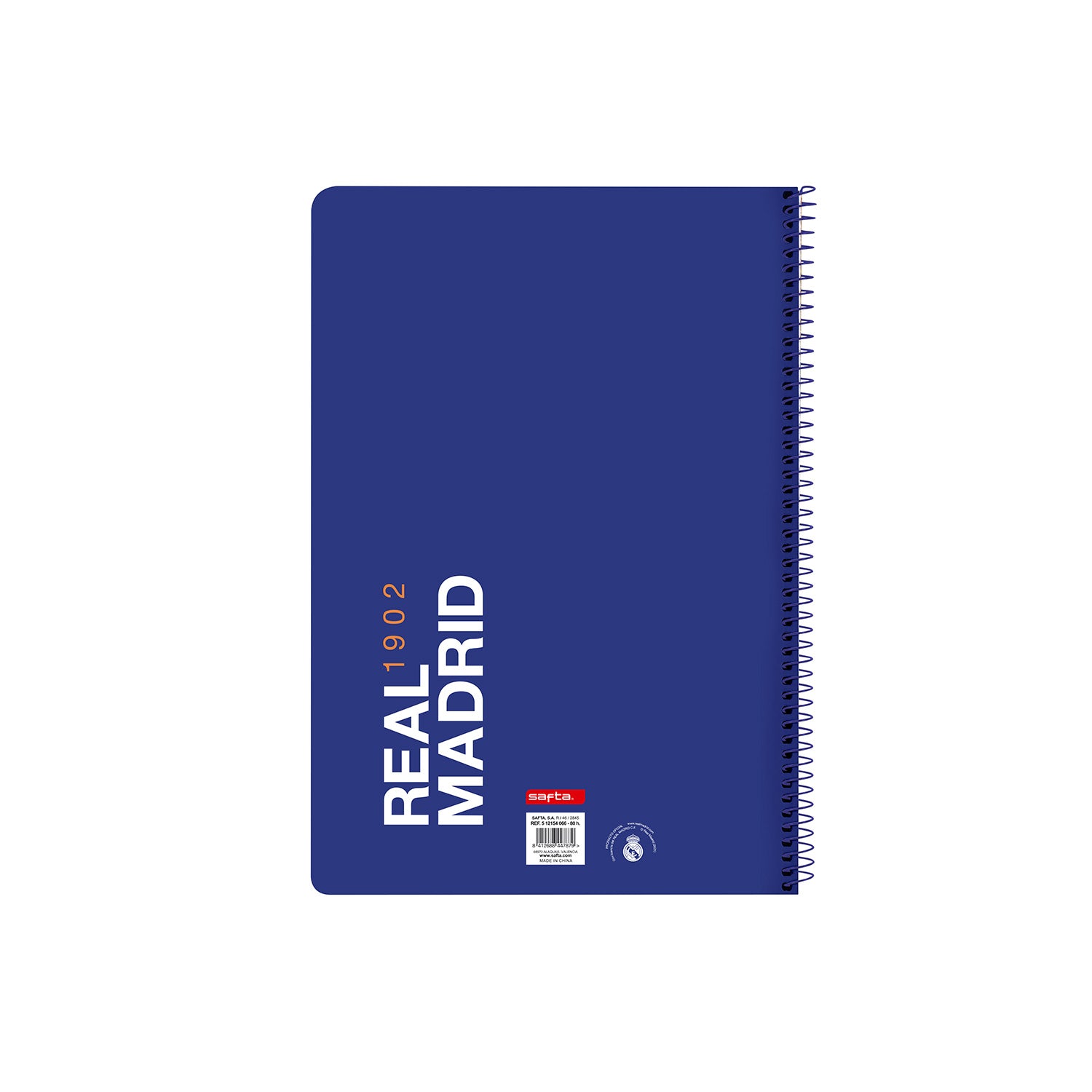 Cuaderno Folio Blanco/Naranja Real Madrid