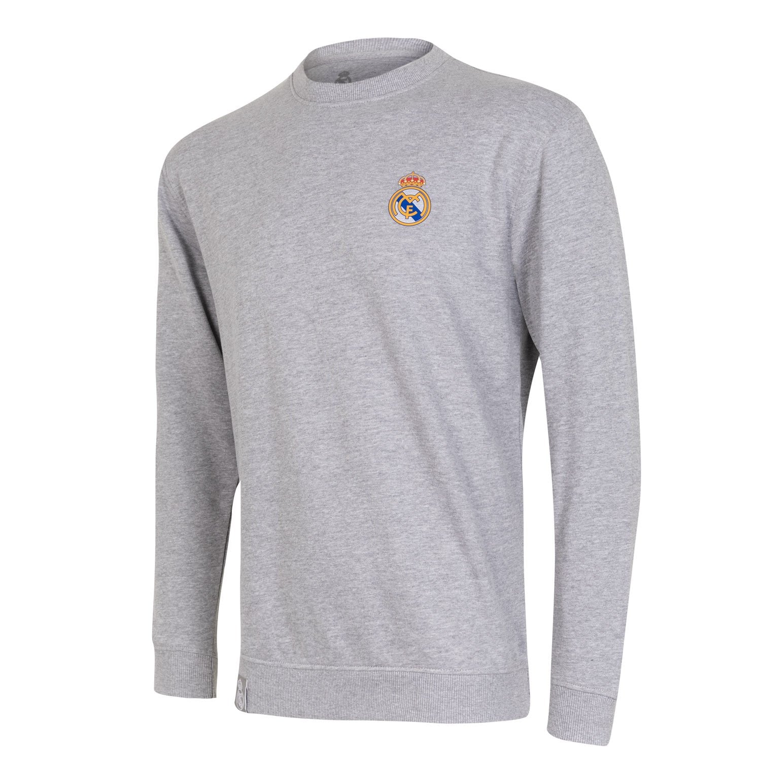 Sudadera Gris Claro Hombre Escudo Color Essentials