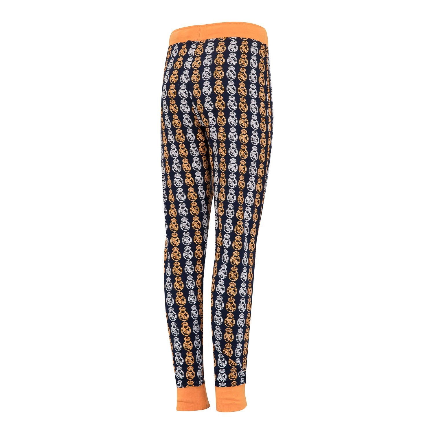 Pijama Largo Niño Escudo Azul Marino/Naranja