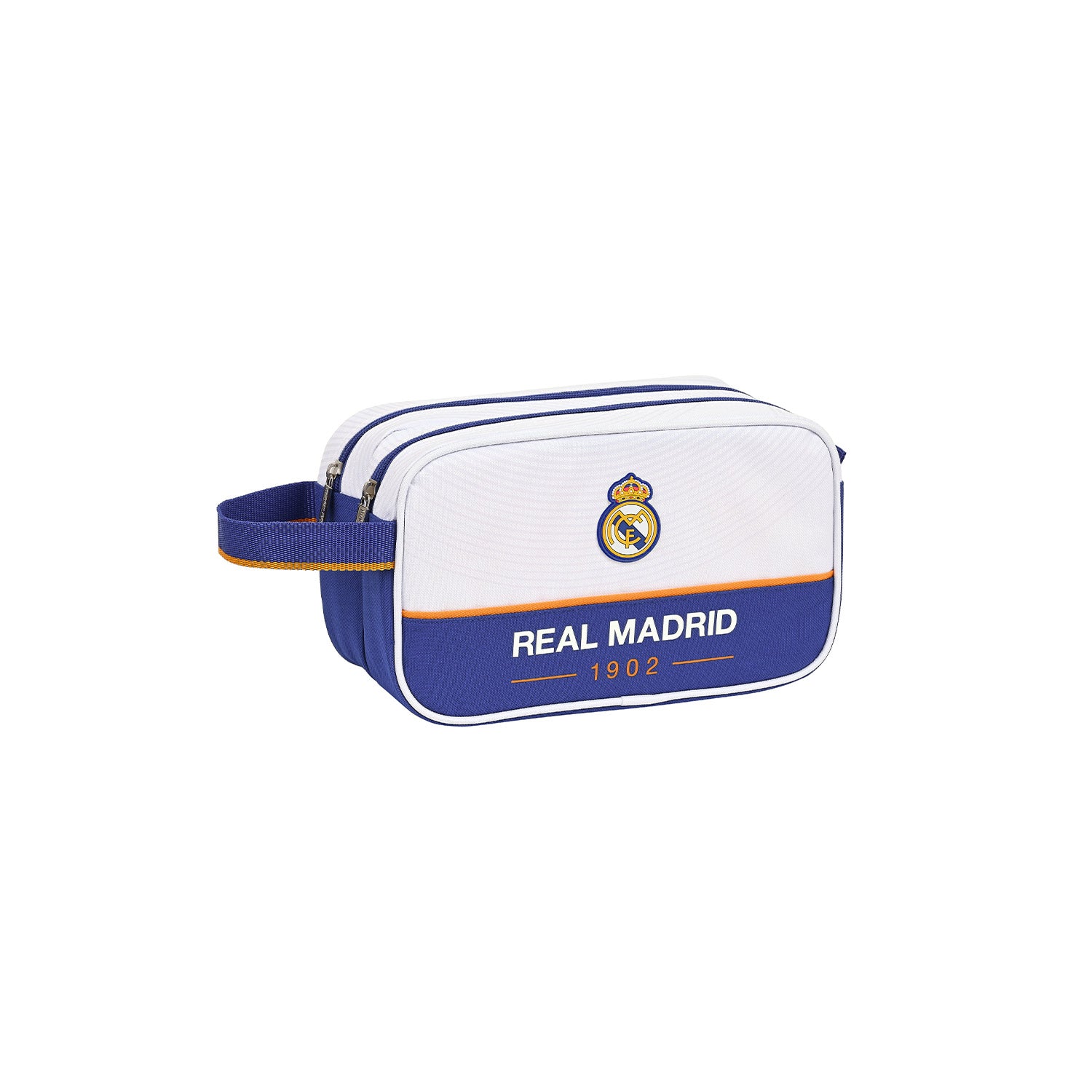 Neceser Doble Blanco/Naranja Real Madrid