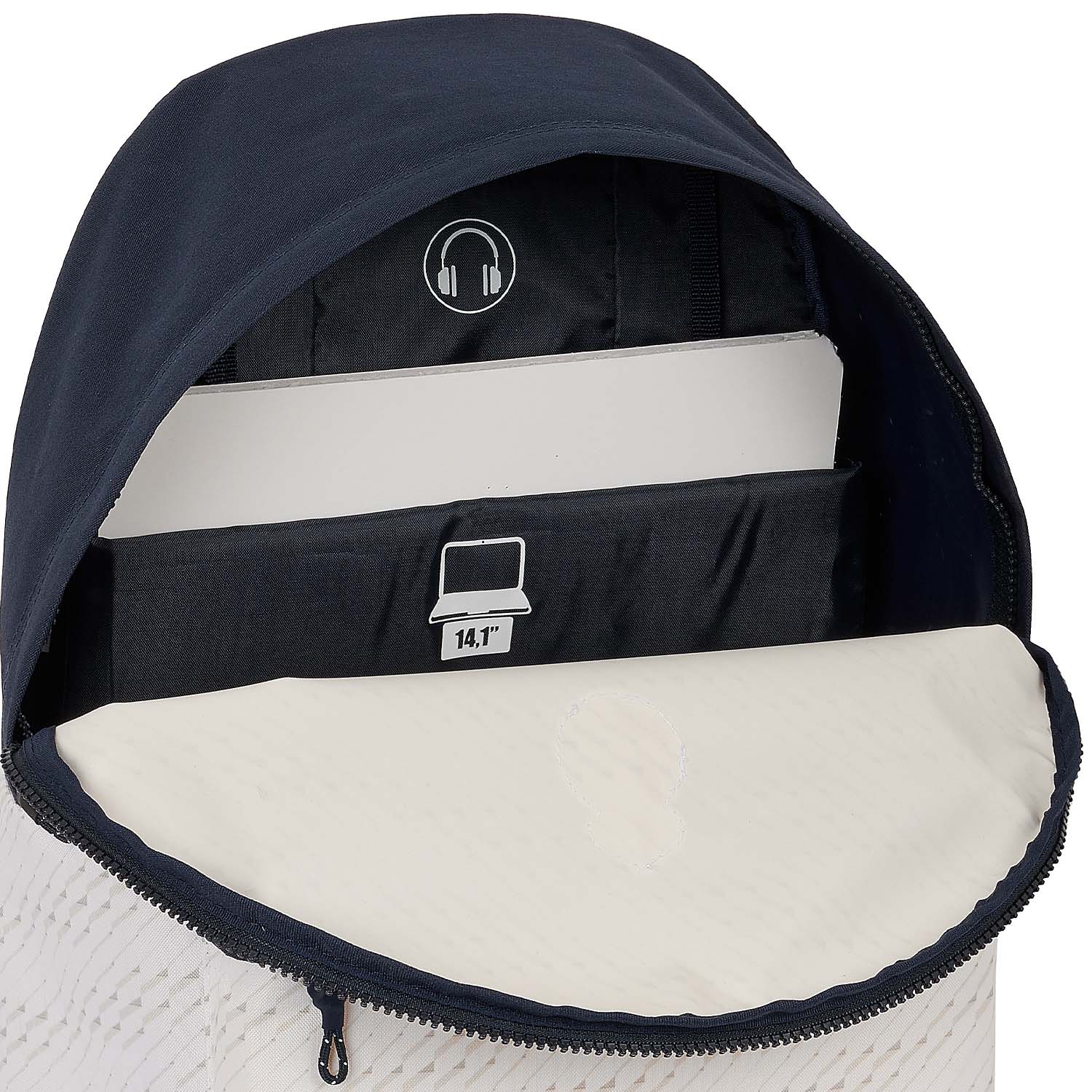 Mochila Portátil Blanca/Dorada