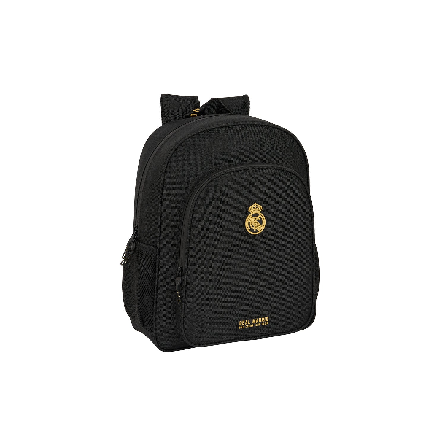 Mochila Infantil Adaptable Negra/Mostaza Real Madrid