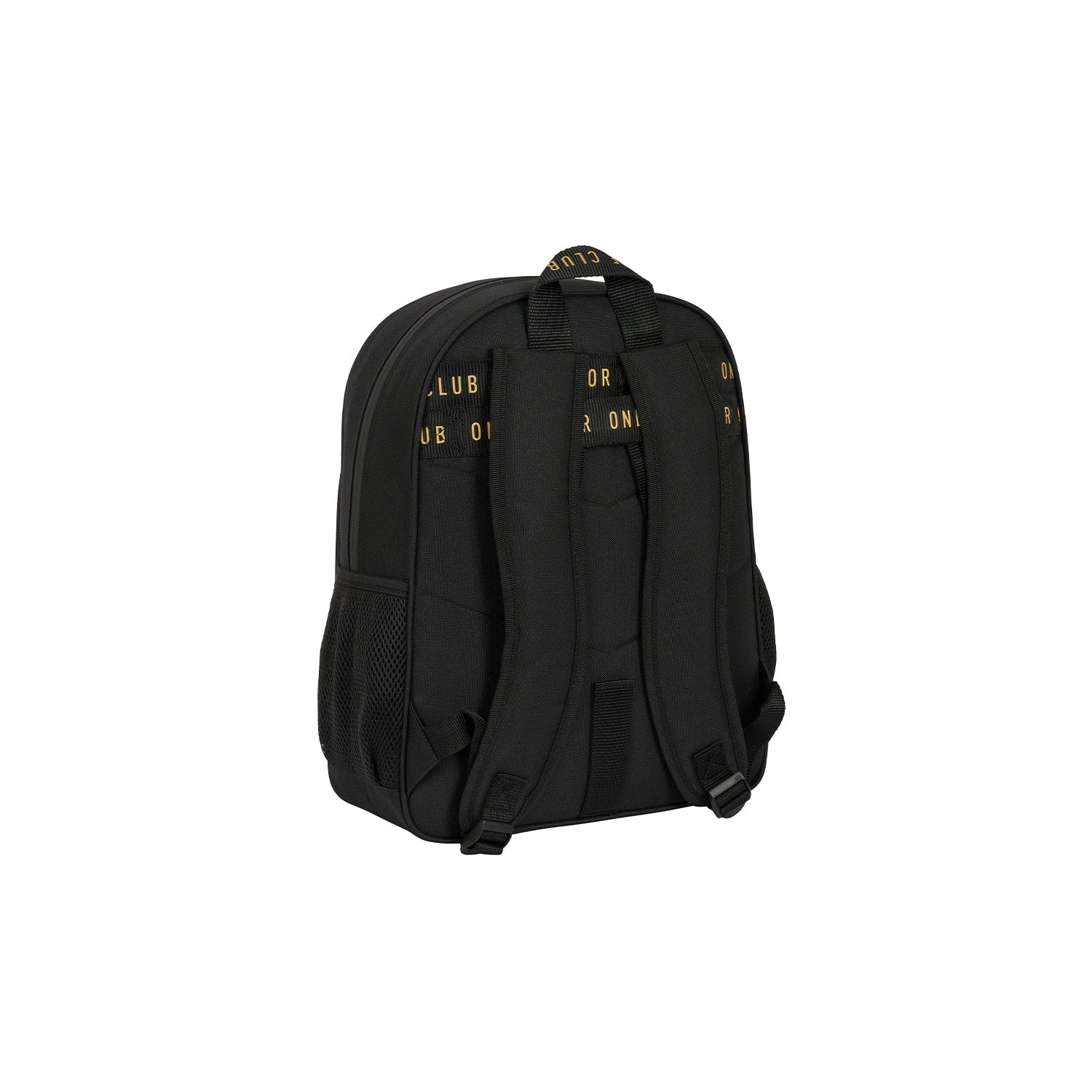 Mochila Infantil Adaptable Negra/Mostaza Real Madrid