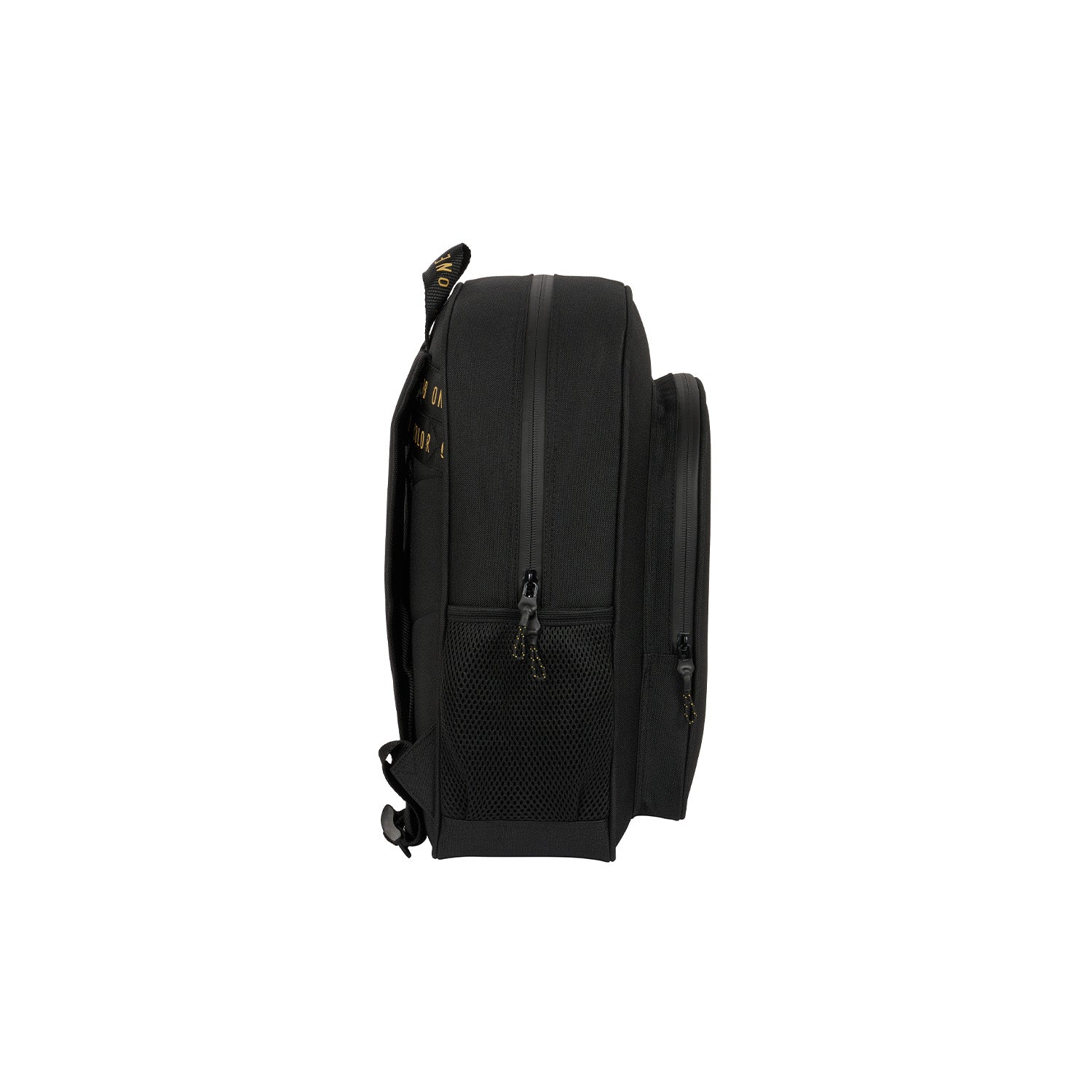 Mochila Infantil Adaptable Negra/Mostaza Real Madrid