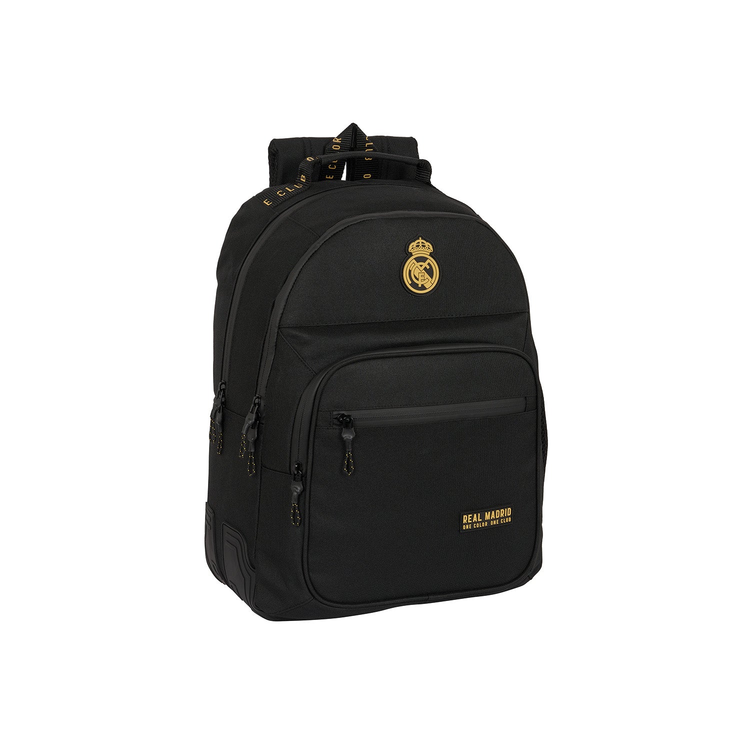 Mochila Doble Reforzada Negra/Mostaza Real Madrid