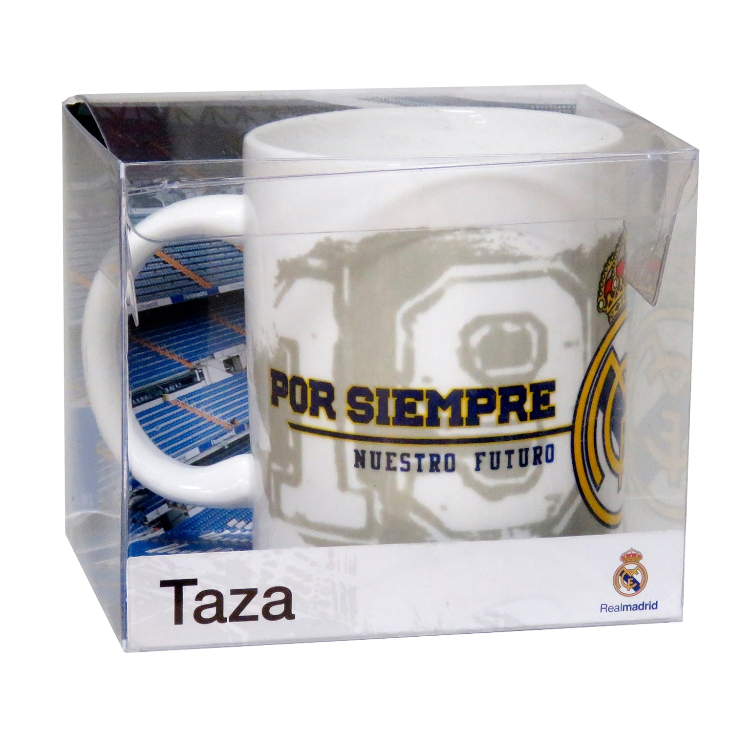 Taza Cerámica Blanca Real Madrid