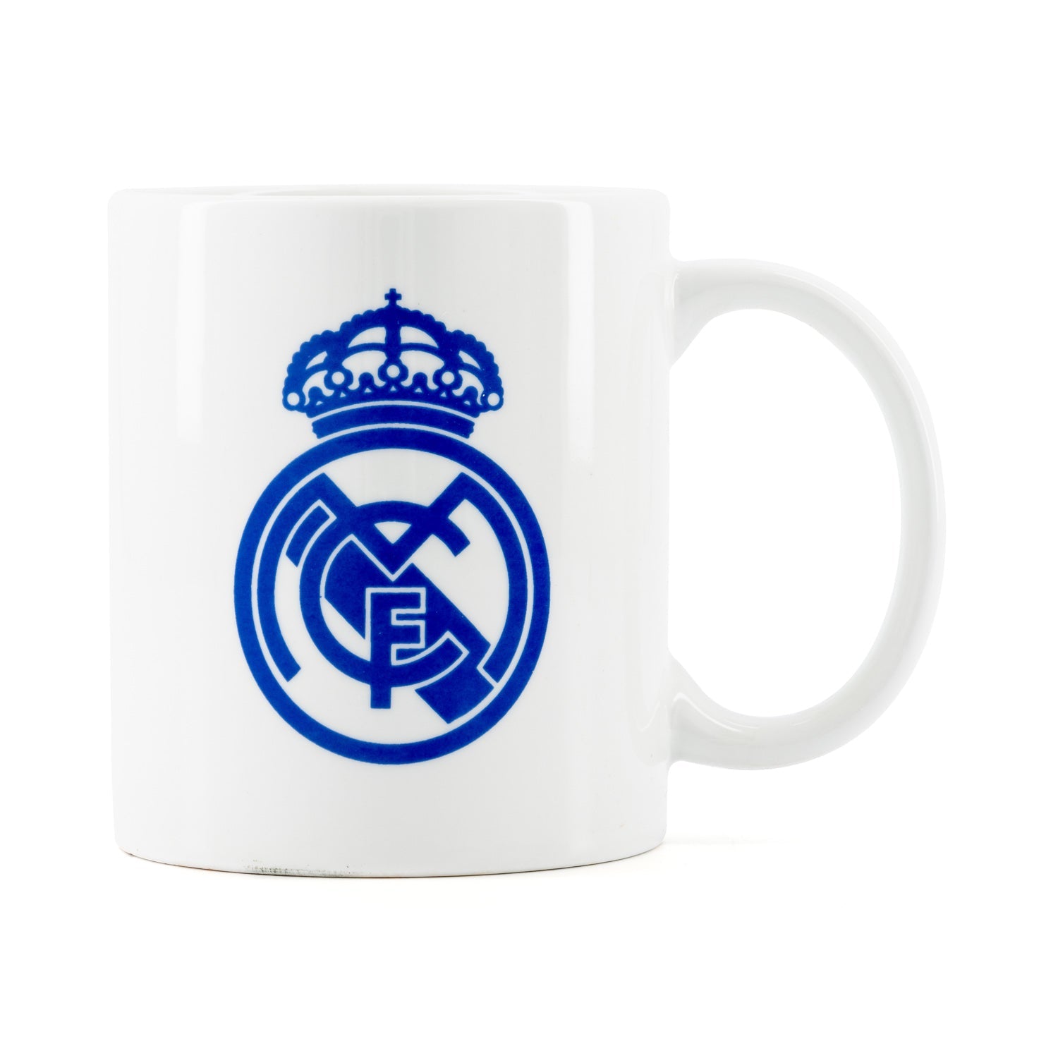 Taza Blanca Cerámica Escudo Real Madrid