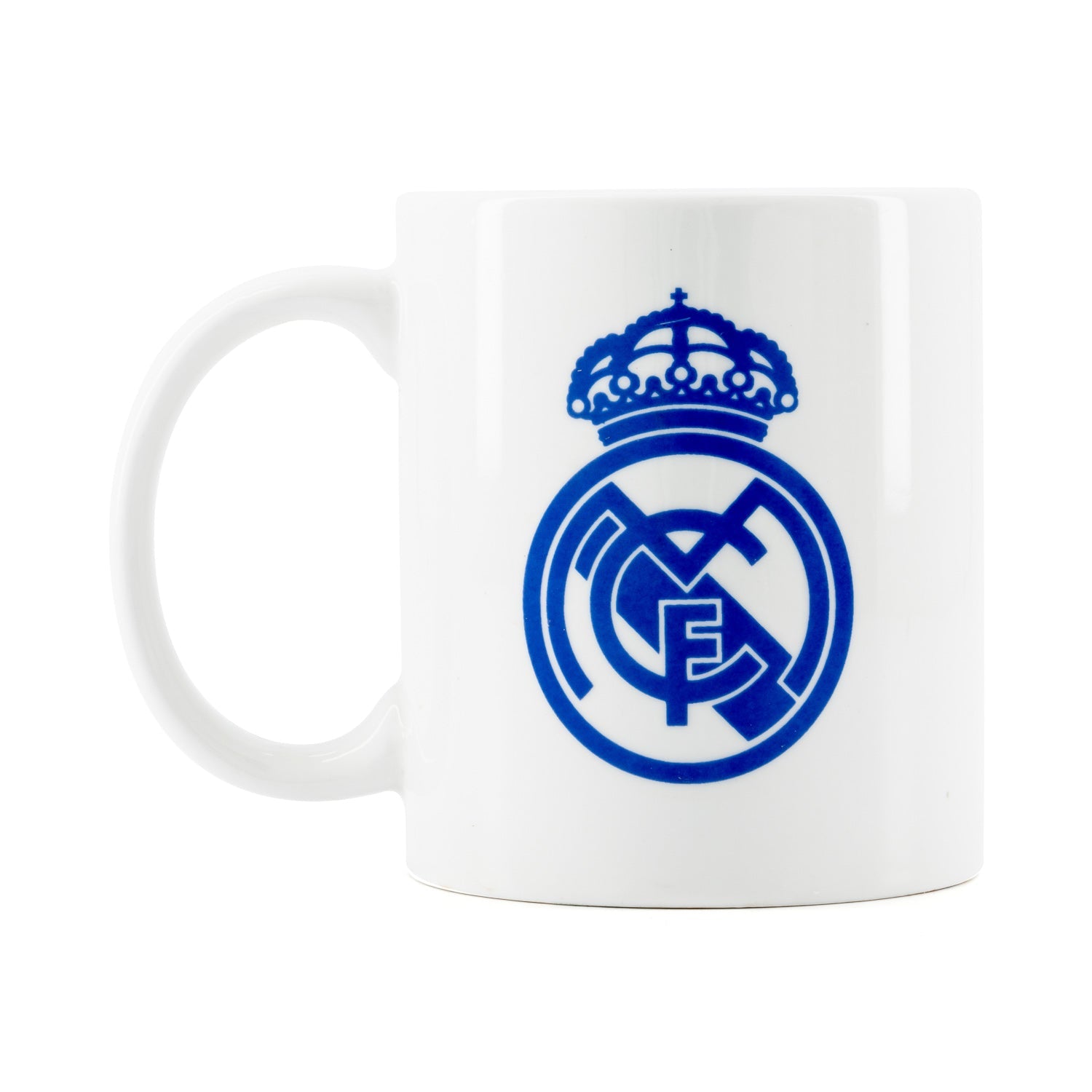 Taza Blanca Cerámica Escudo Real Madrid