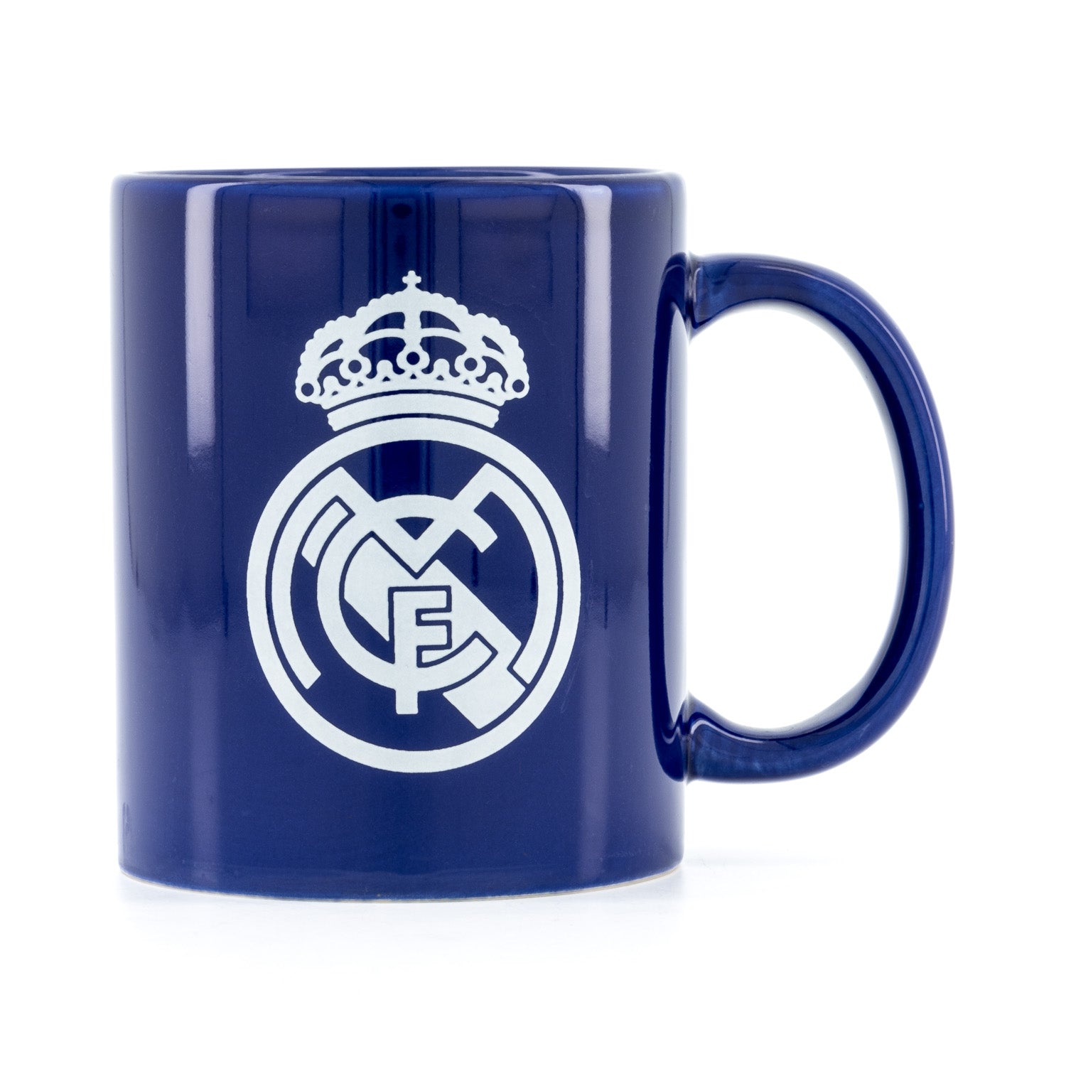 Taza Azul Cerámica Escudo Real Madrid