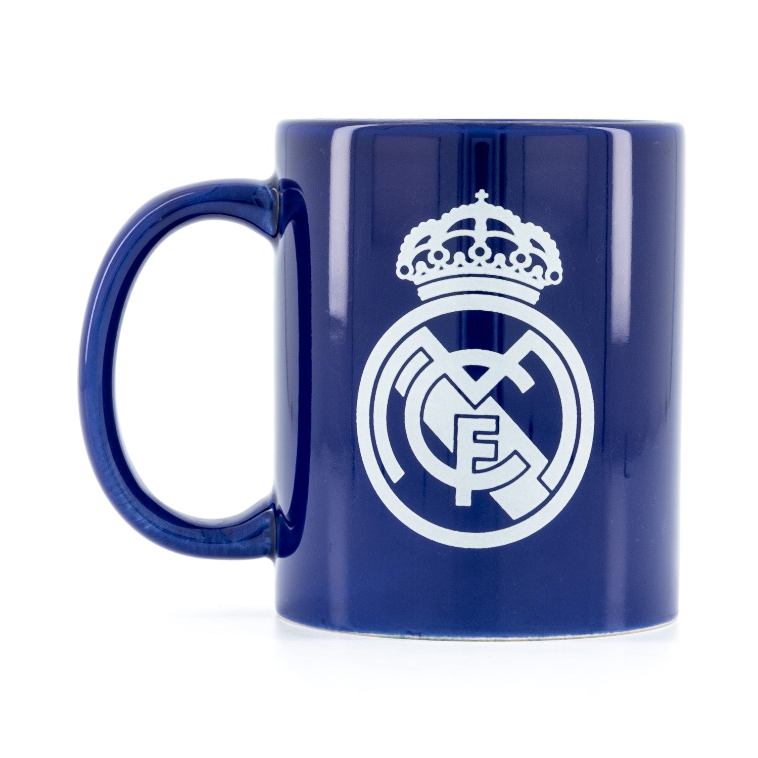 Taza Azul Cerámica Escudo Real Madrid
