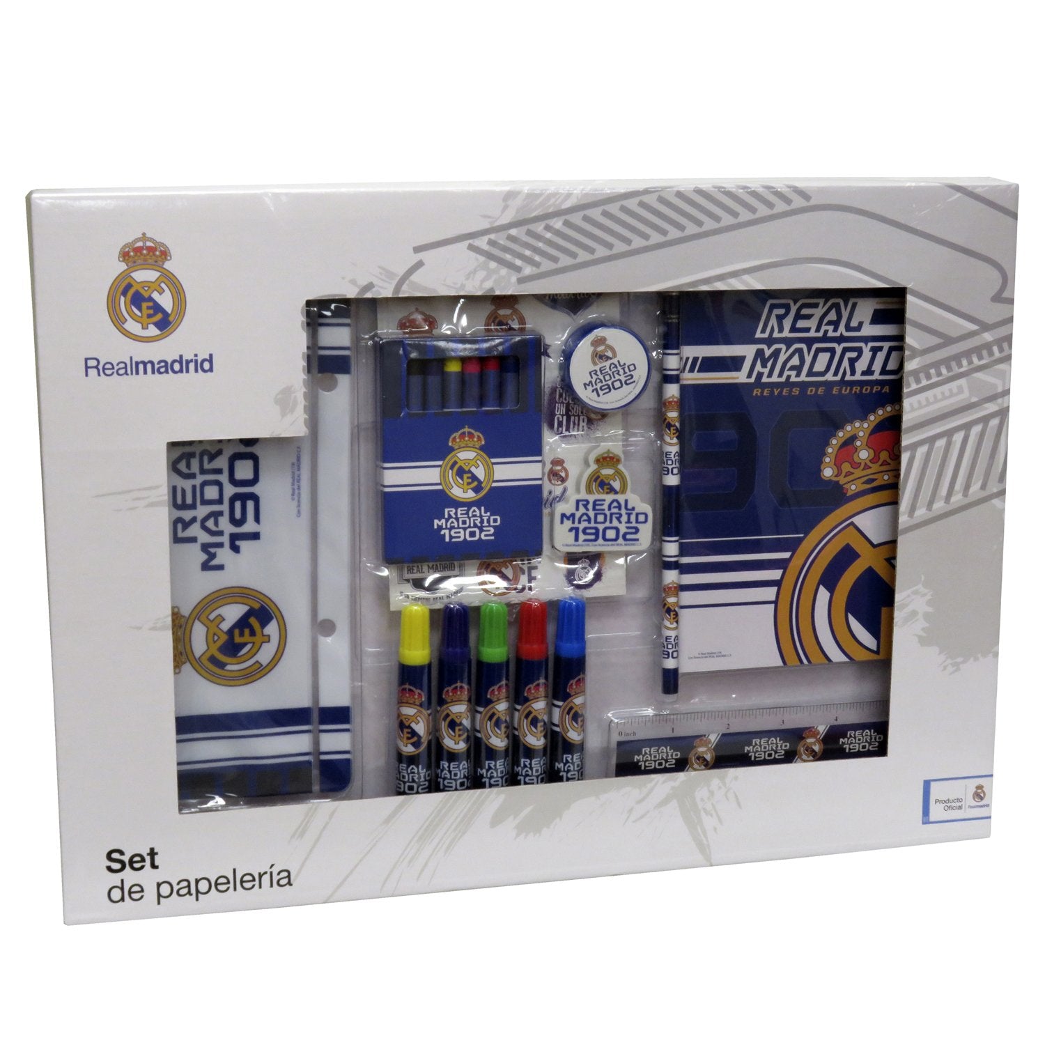 Set Papelería 20 Piezas Real Madrid