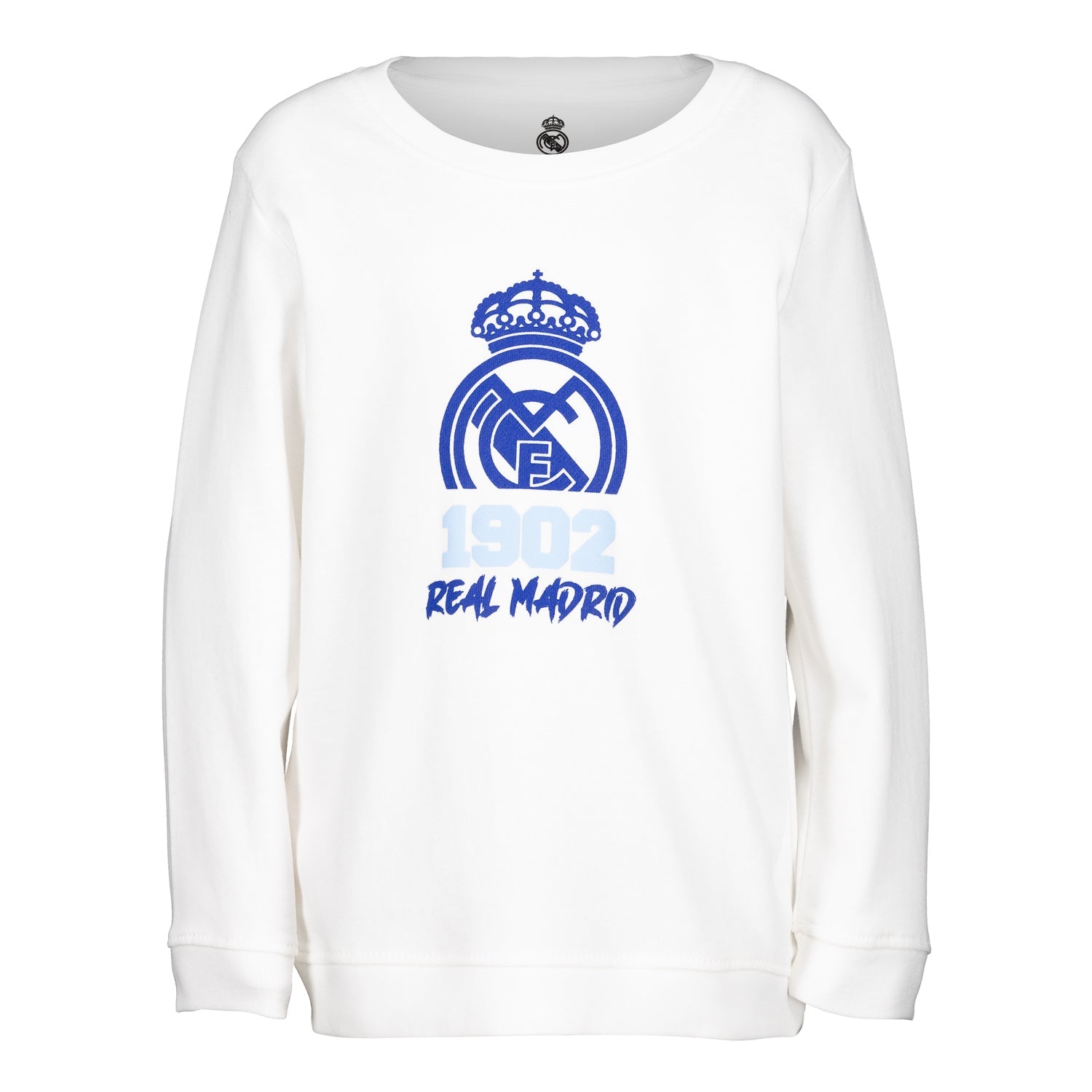 Sudadera Cuello Redondo Infantil Estampacion 1902 Blanco/Azul