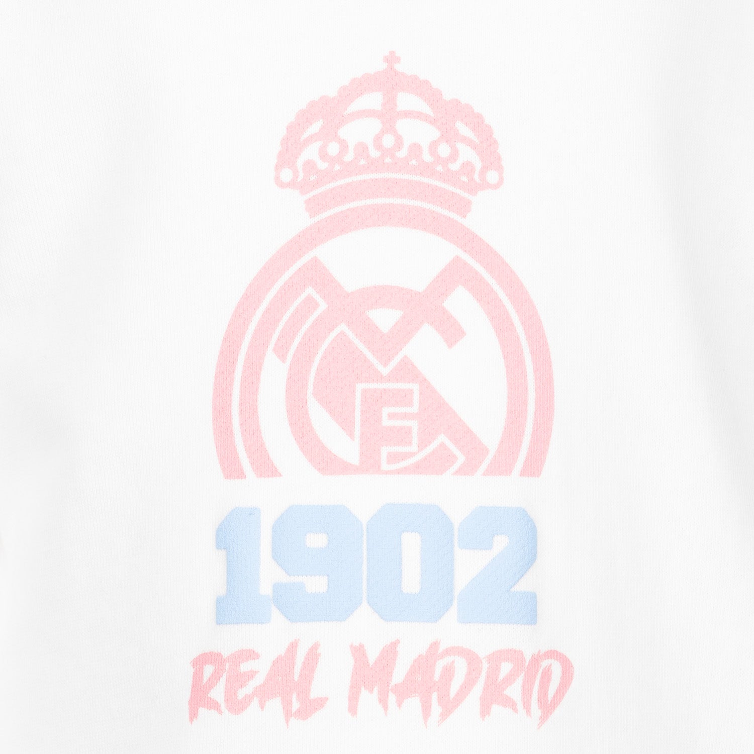 Sudadera Cuello Redondo Infantil Estampacion 1902 Blanco/Rosa