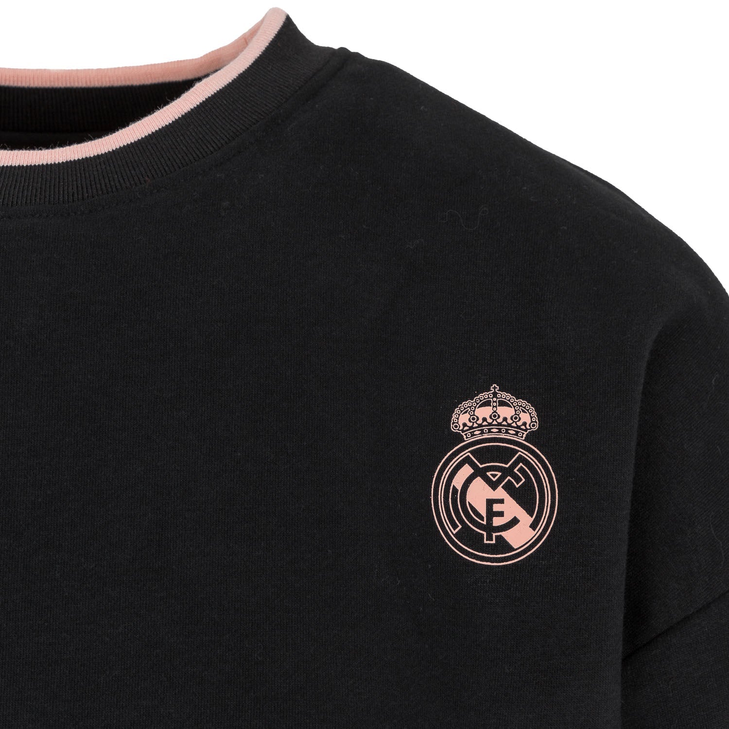 Sudadera Crop Gym Mujer Negro/Rosa