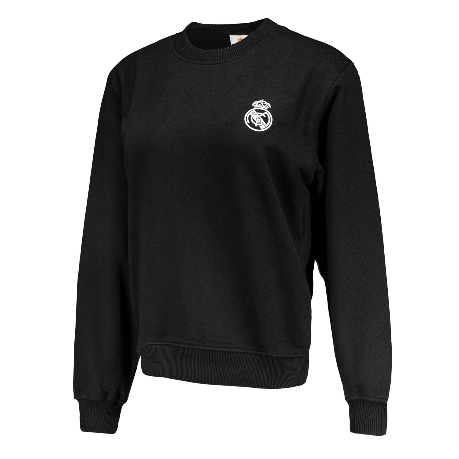 Sudadera Cropped Mujer ECO Essentials Real Madrid Escudo Negra