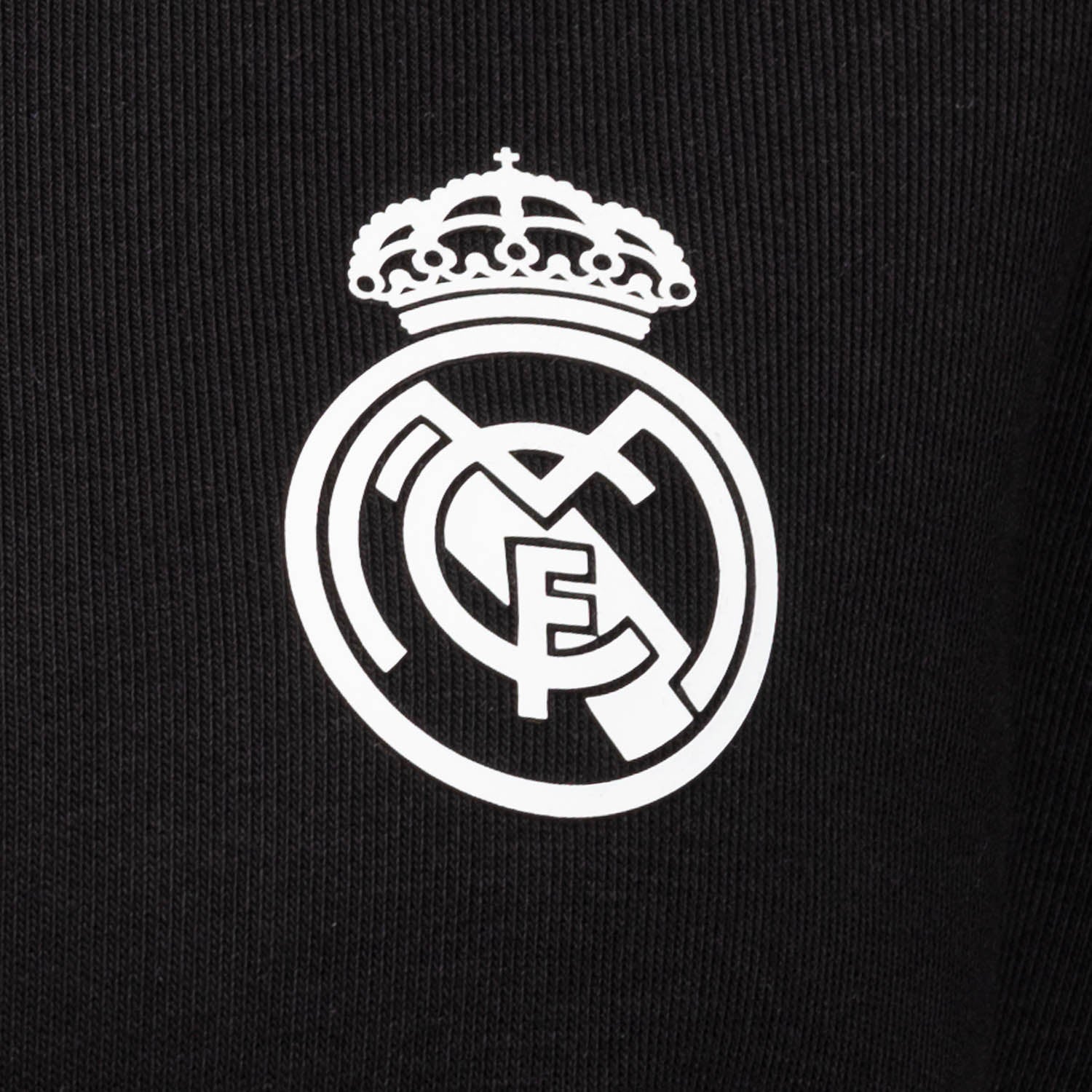 Sudadera Cropped Mujer ECO Essentials Real Madrid Escudo Negra