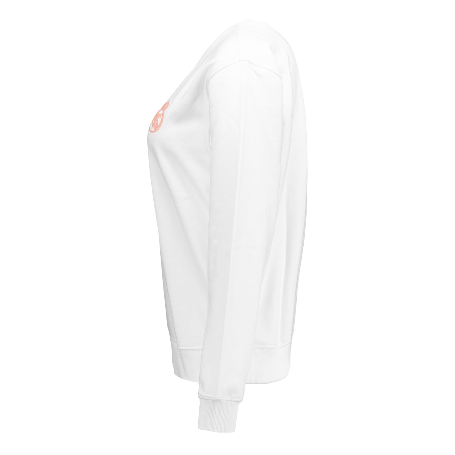 Sudadera Cropped Mujer ECO Essentials Real Madrid Escudo Blanca