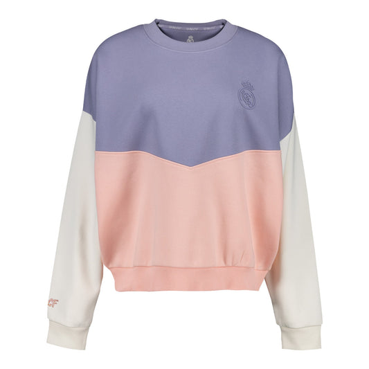Sudadera Mujer Real Madrid Ladies Vintage Paneles Multicolor