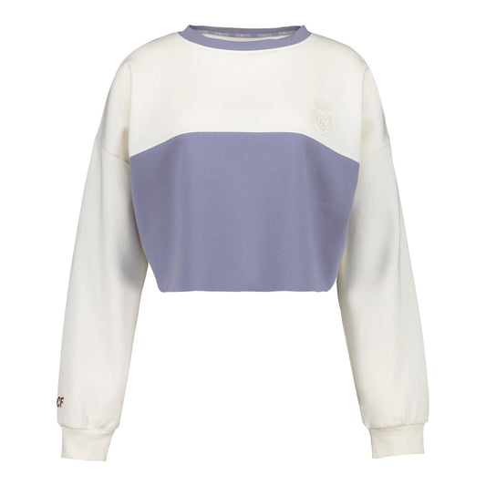 Sudadera Mujer Real Madrid Ladies Vintage Crop Crema