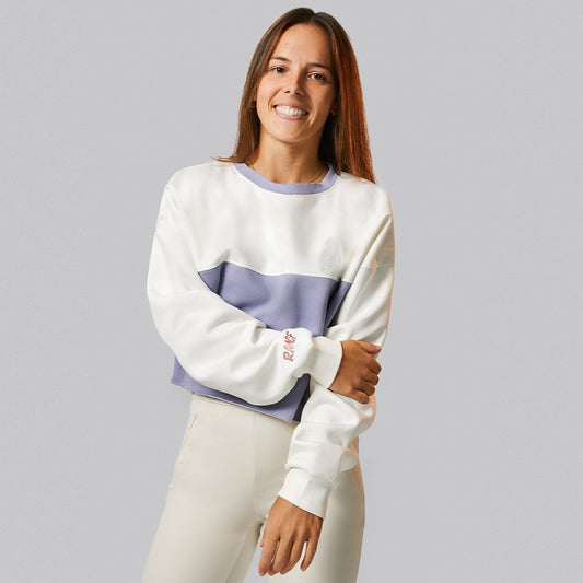 Sudadera Mujer Real Madrid Ladies Vintage Crop Crema