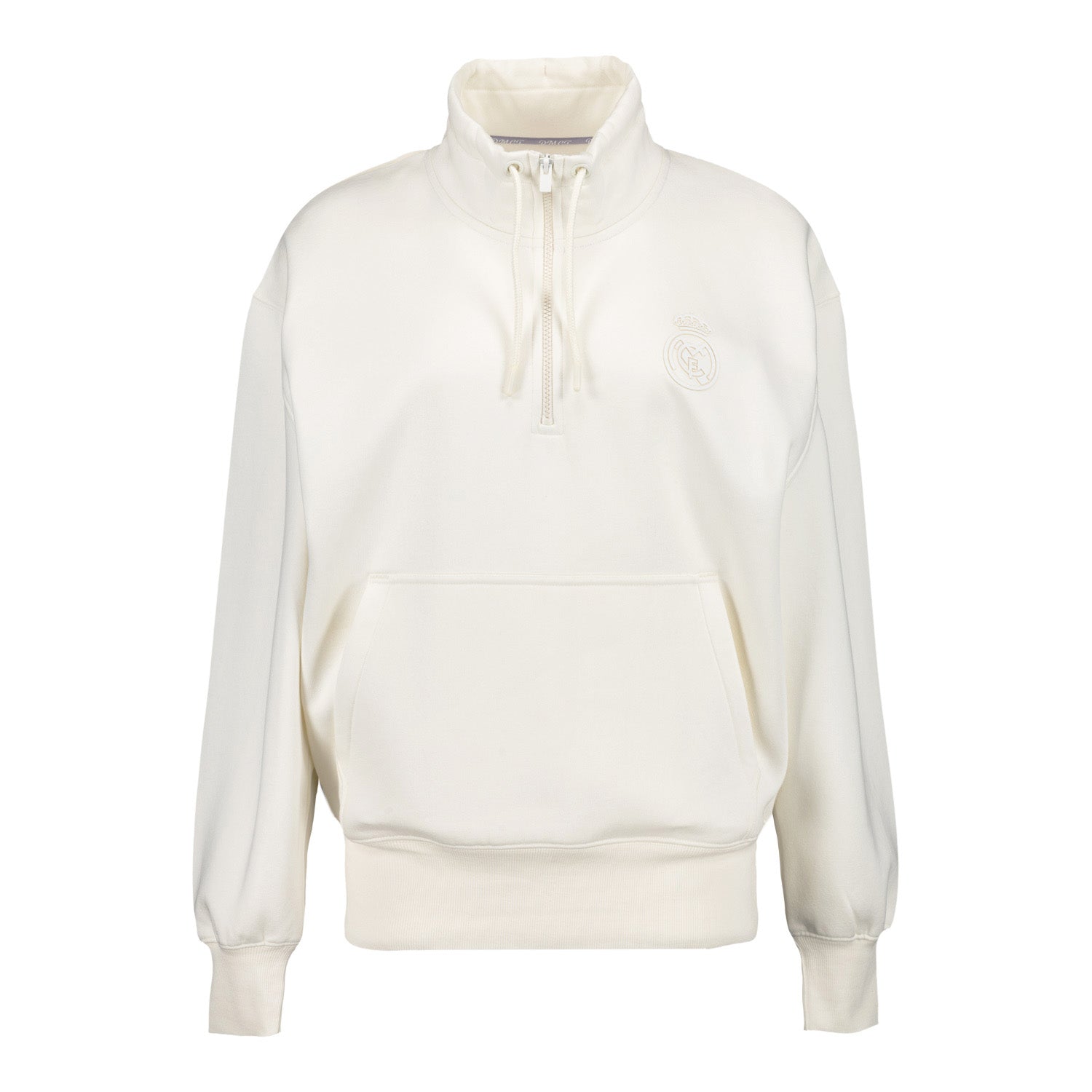 Sudadera Mujer Real Madrid Ladies Vintage 1/4 Cremallera Crema