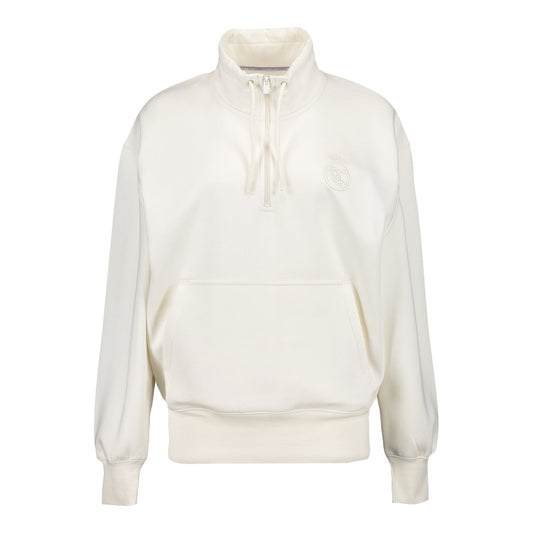 Sudadera Mujer Real Madrid Ladies Vintage 1/4 Cremallera Crema