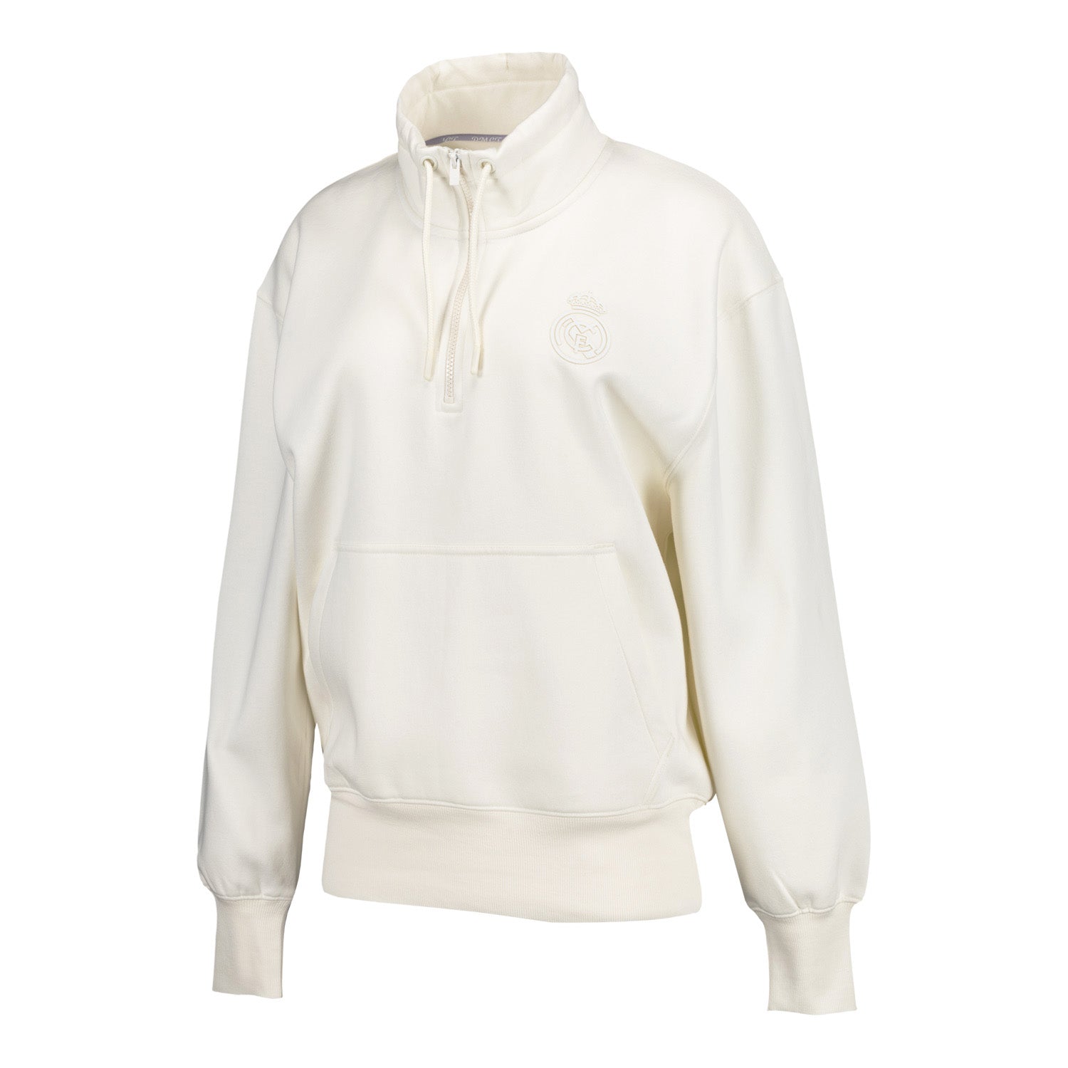 Sudadera Mujer Real Madrid Ladies Vintage 1/4 Cremallera Crema