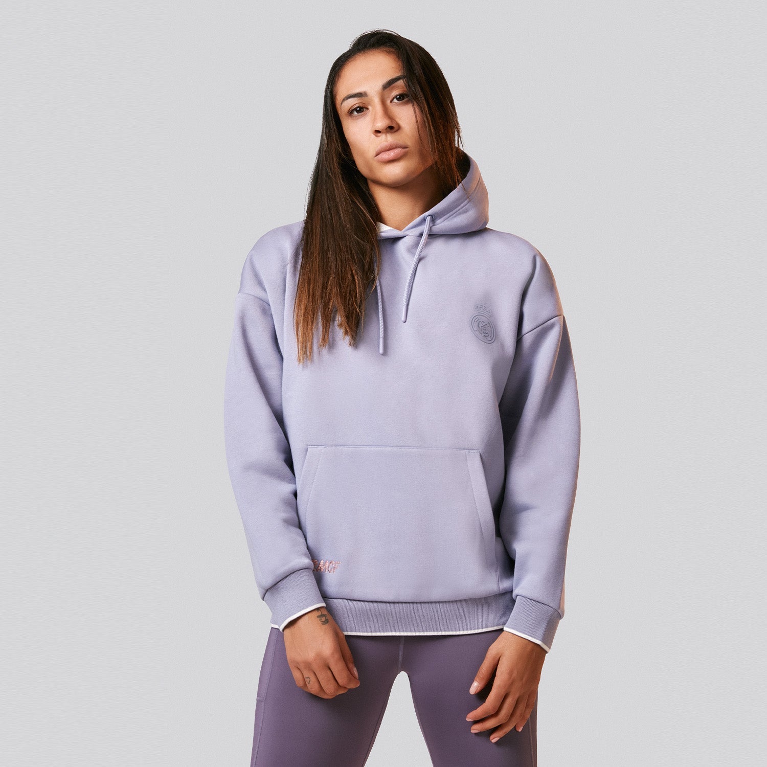 Sudadera Mujer Real Madrid Ladies Vintage Capucha Lila