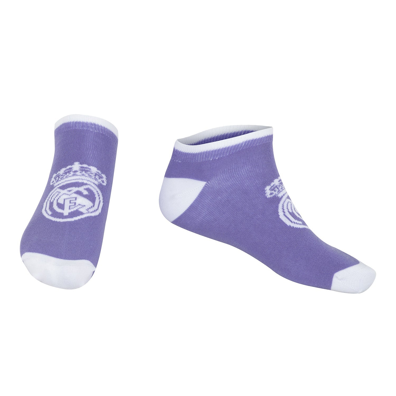 Pack 2 Calcetines Cortos Morado/Blanco