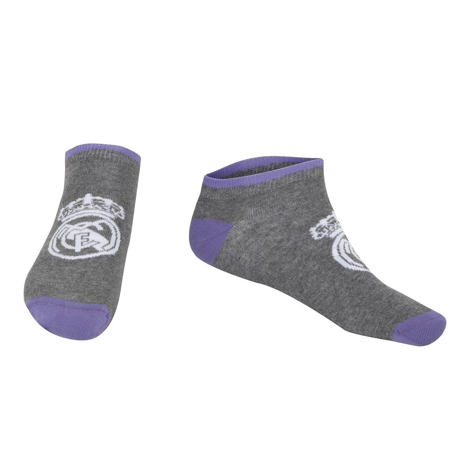 Pack 2 Calcetines Cortos Morado/Blanco