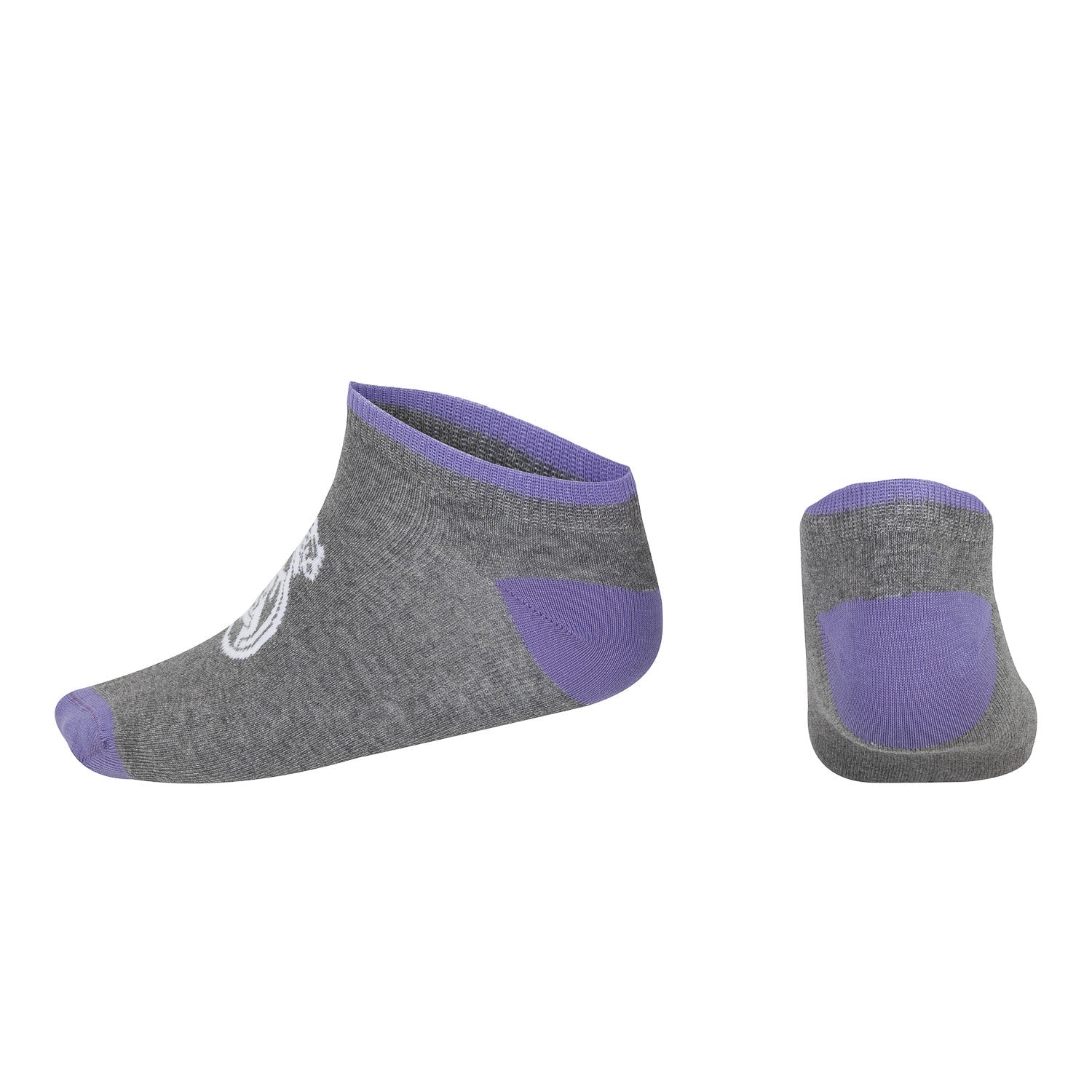 Pack 2 Calcetines Cortos Morado/Blanco