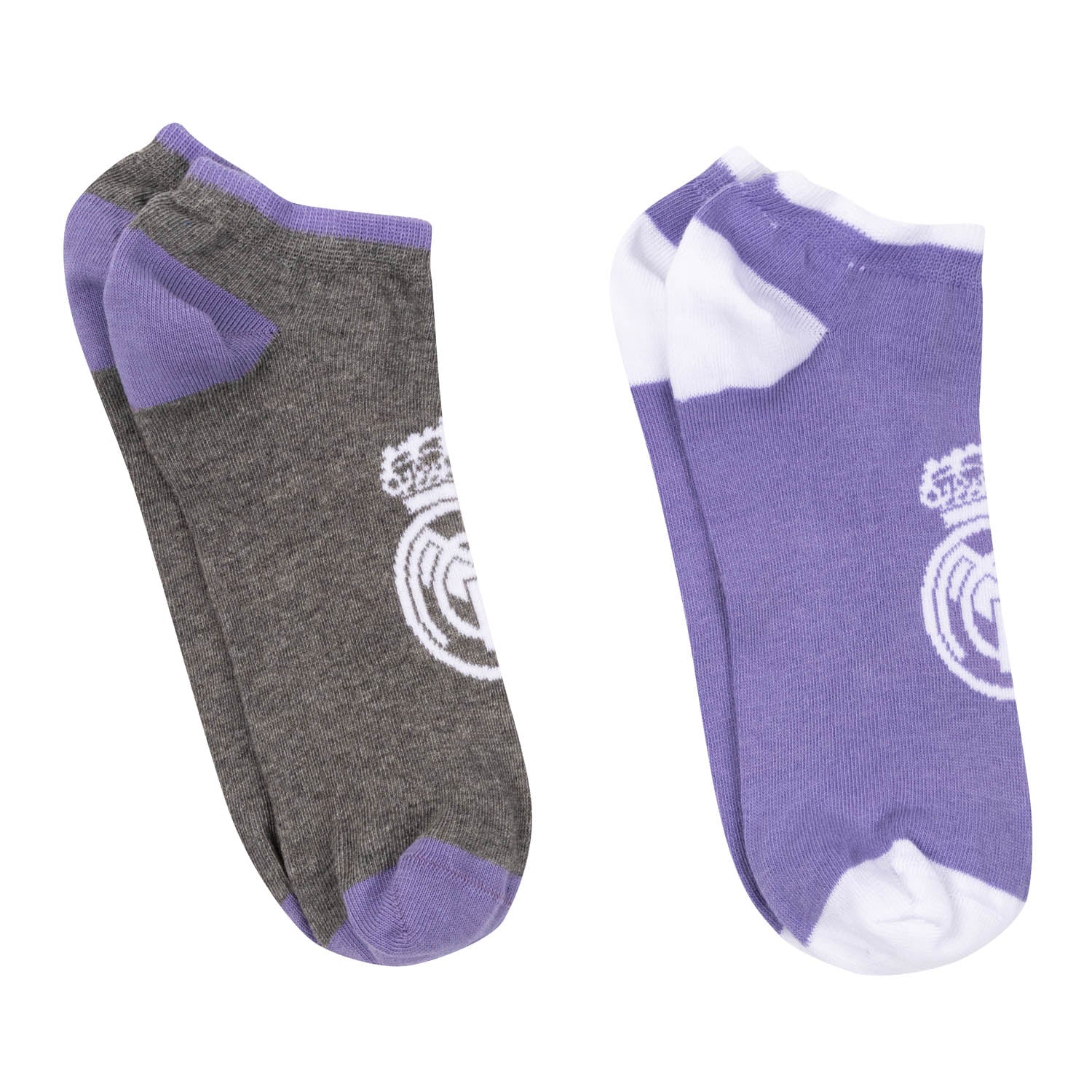 Pack 2 Calcetines Cortos Morado/Blanco