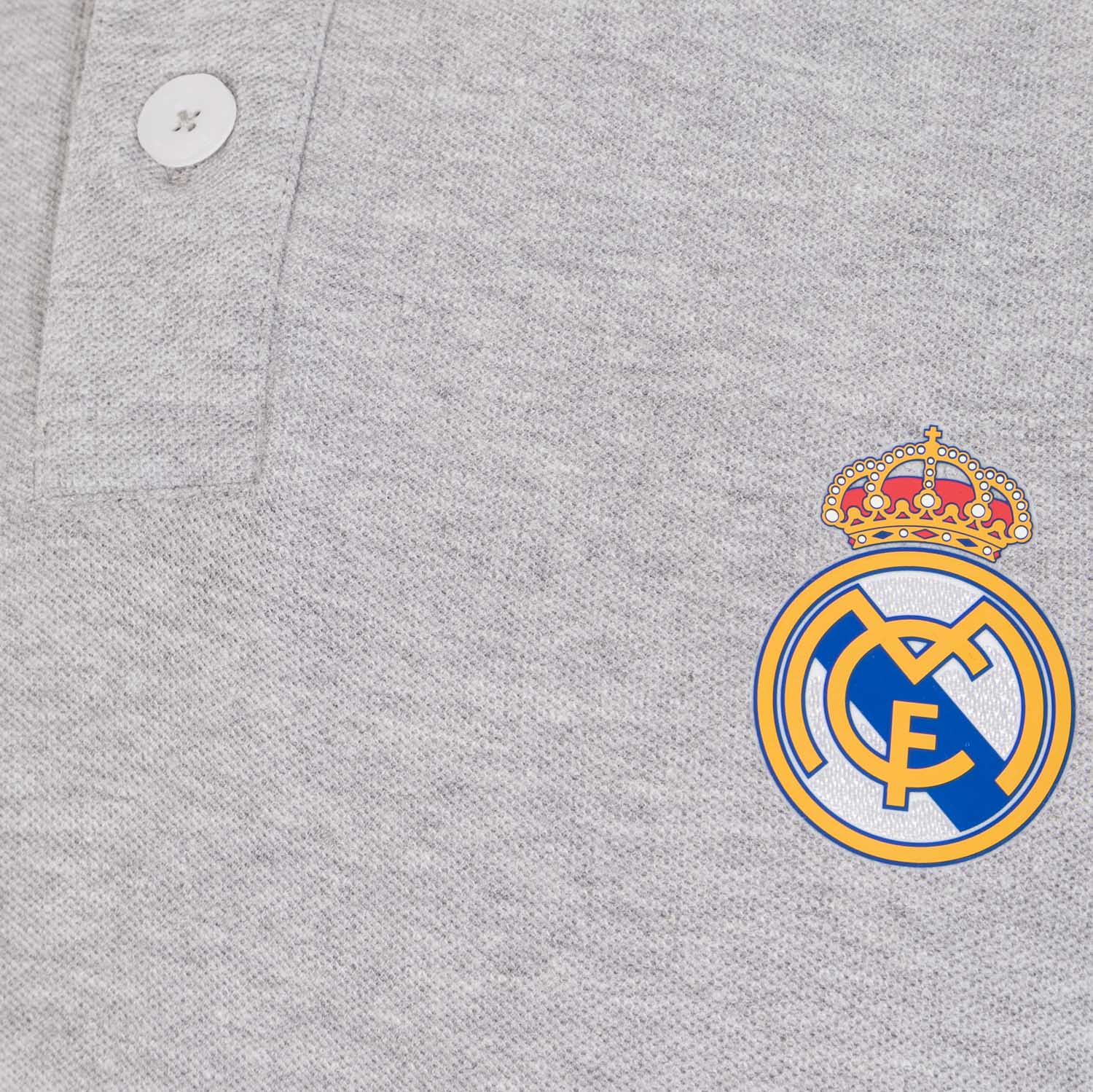 Polo Gris Claro Hombre Escudo Color Essentials