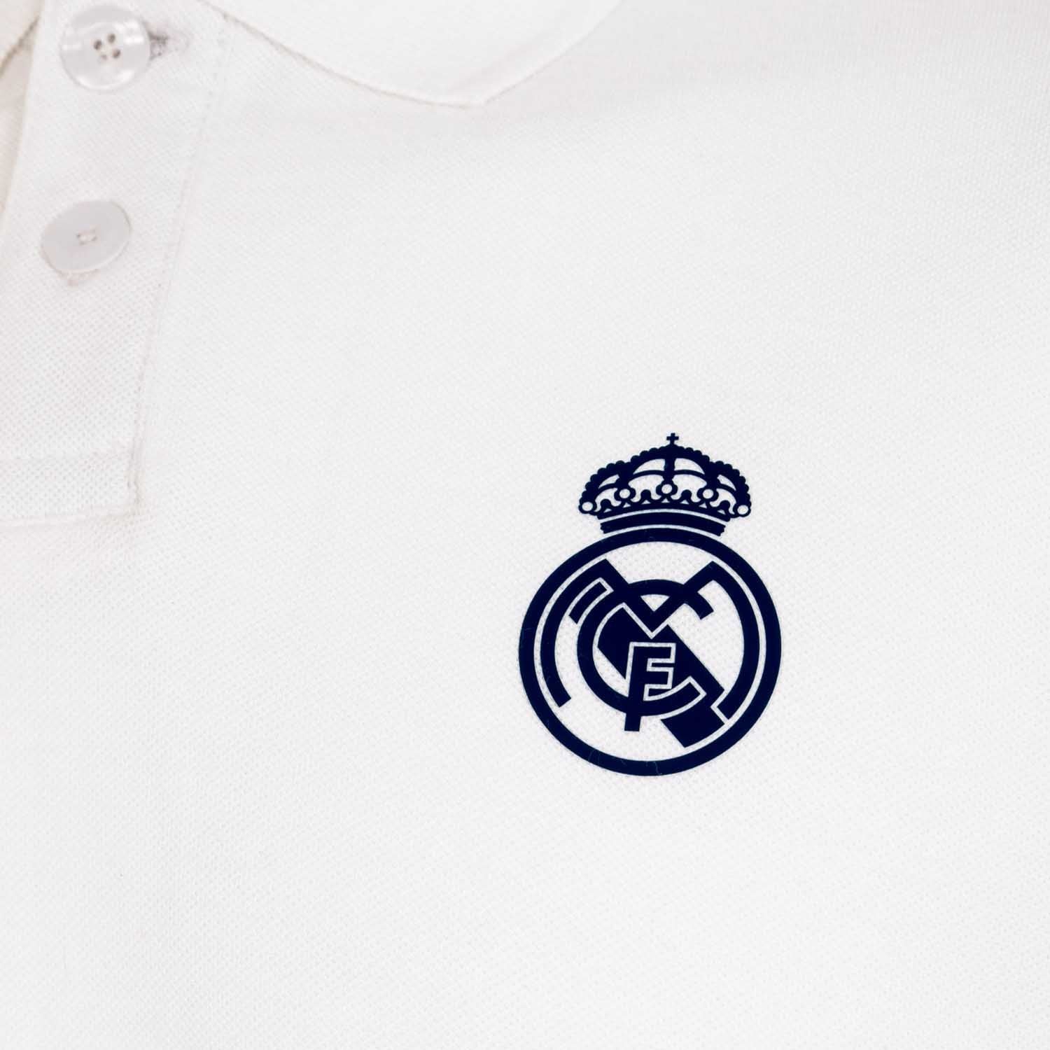 Polo Blanco Hombre Escudo Monocolor Essentials
