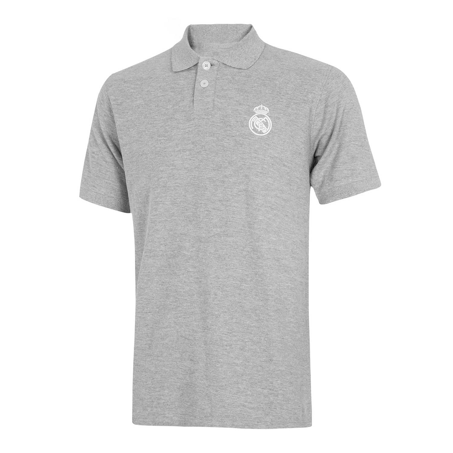 Polo Gris Claro Hombre Escudo Monocolor Essentials