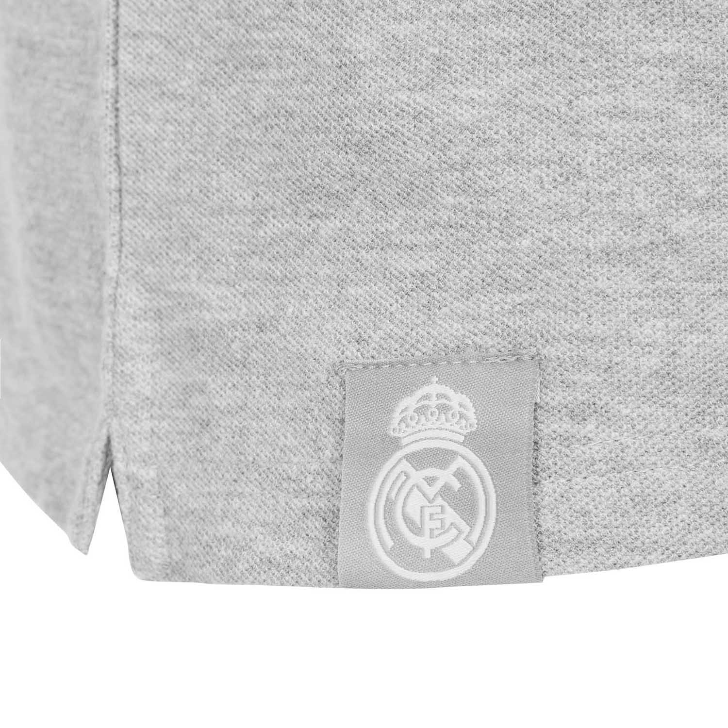 Polo Gris Claro Hombre Escudo Monocolor Essentials