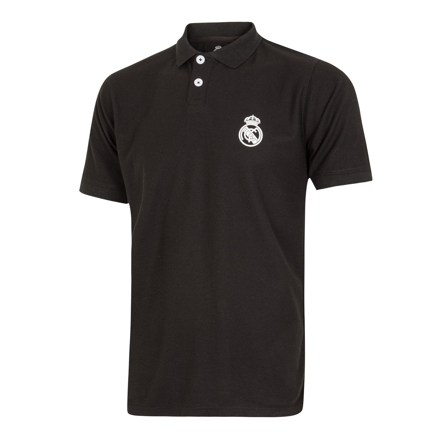 Polo Negro Hombre Escudo Monocolor Essentials
