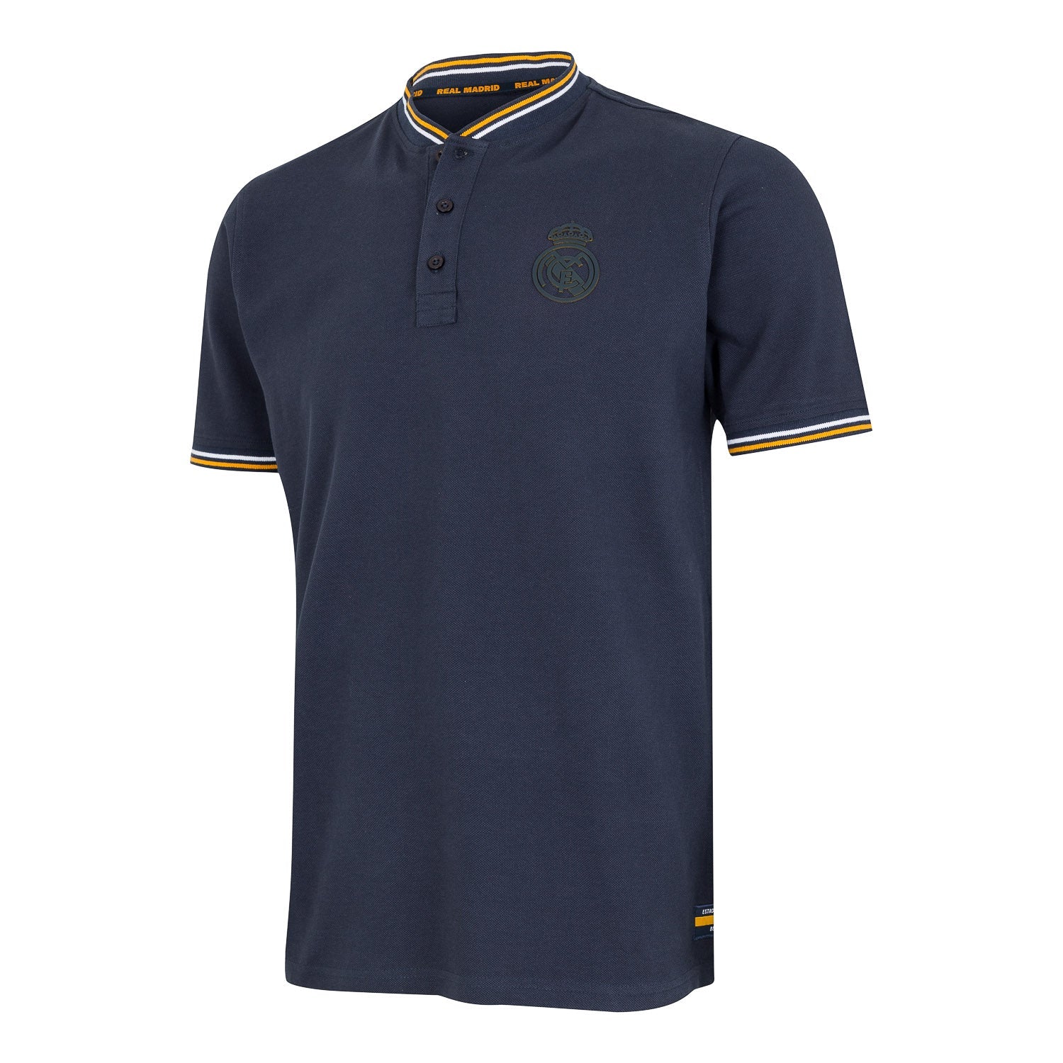 Hombre Polo Piqué Mao Bernabéu Azul Marino Naranja