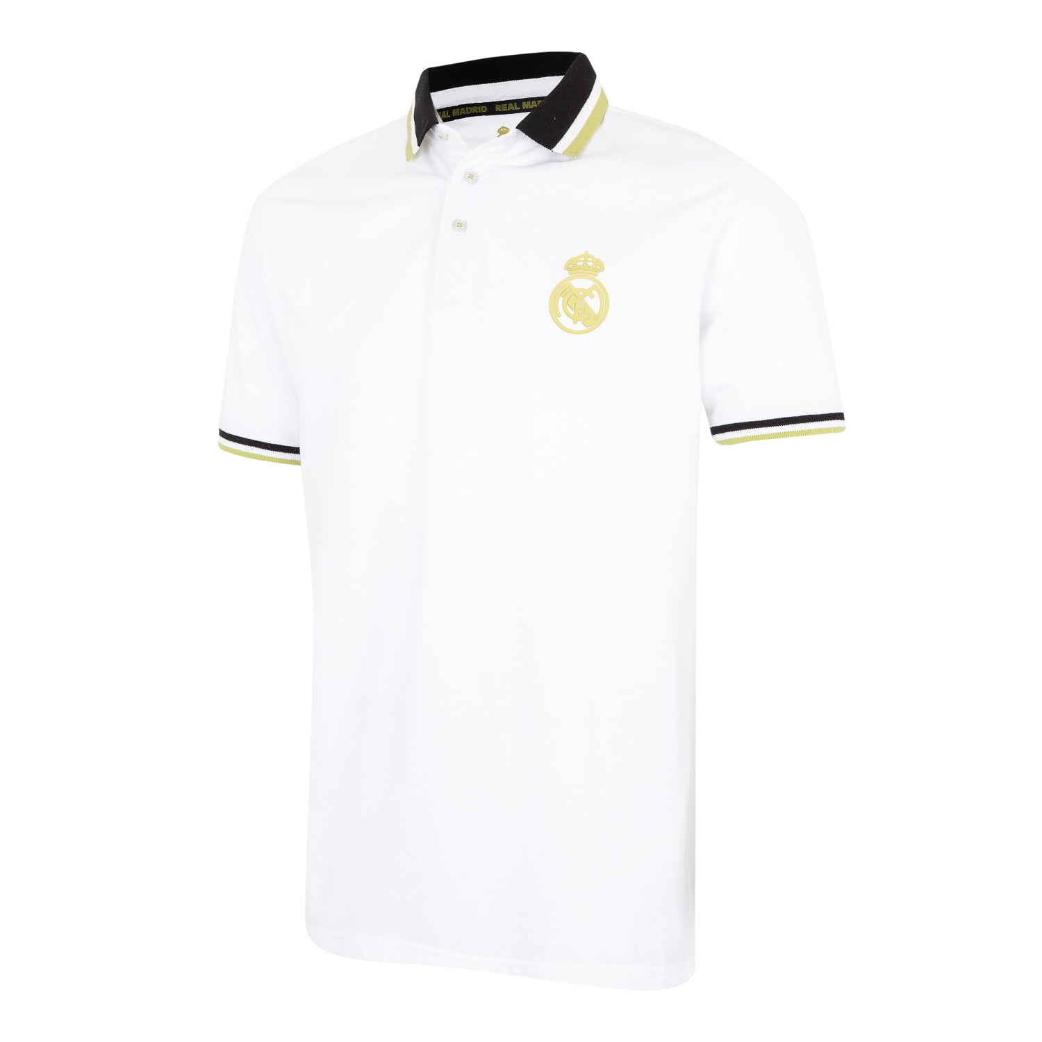 Polo Pique Hombre Blanco/Lima Real Madrid