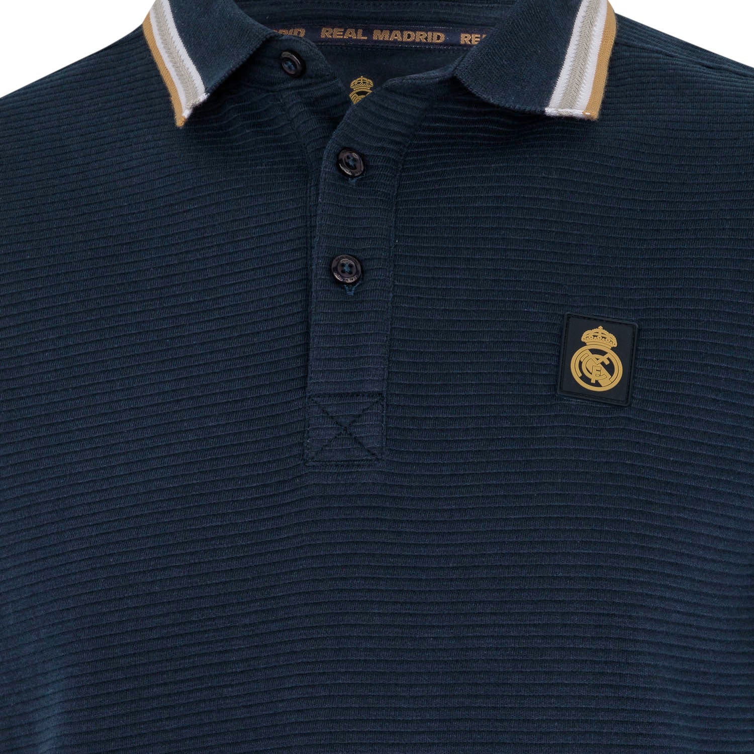 Polo Hombre Azul Marino/Beige Real Madrid